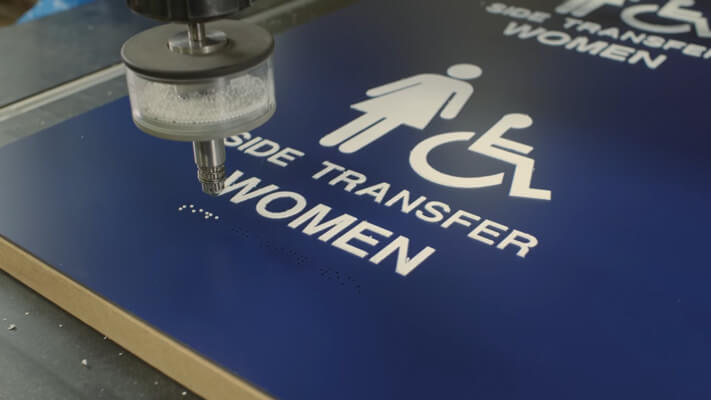 Tool for Braille sign making