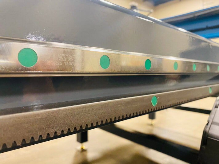 Industrial rack and pinion in RC8 CNC router