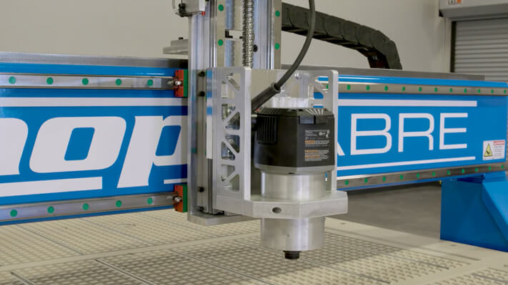 Porter cable router in RC8 CNC router