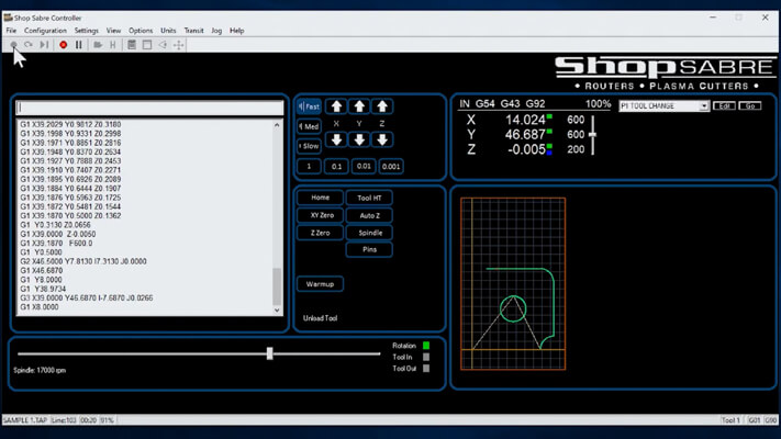 WINCNC motion control software