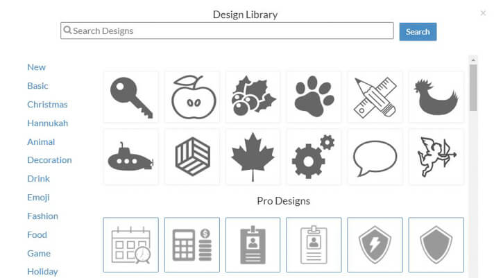 Design library on Easel
