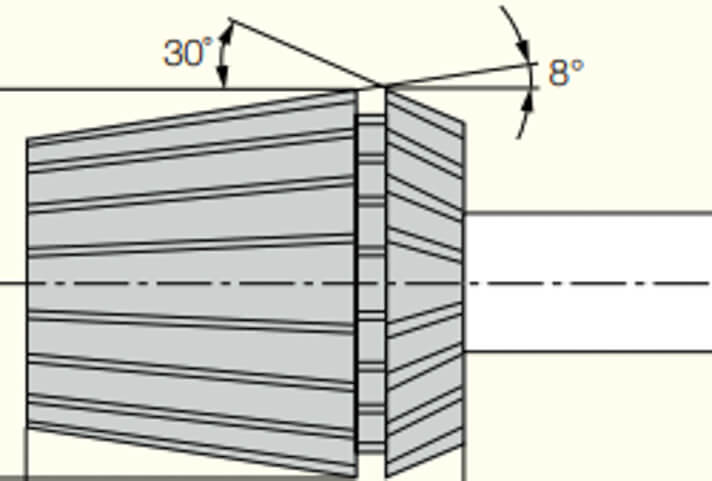 ER collet 8 and 30 degree