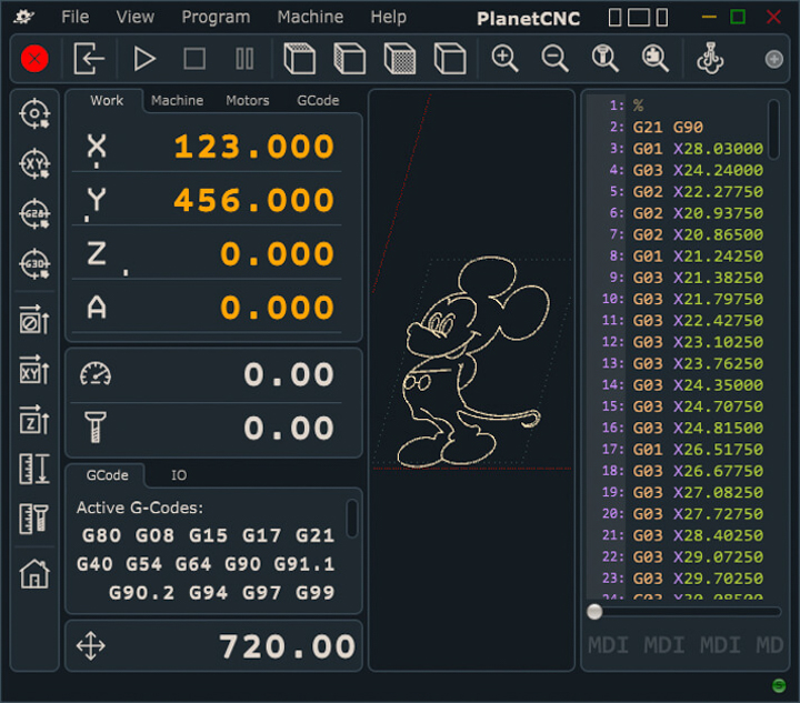 PlanetCNC software