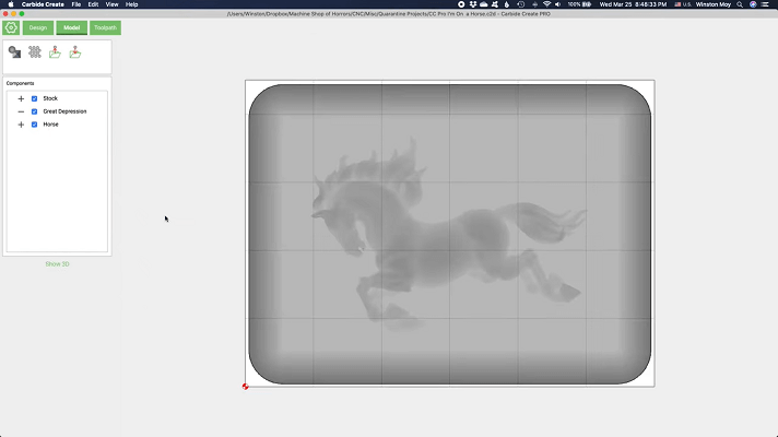 Grey scale in Carbide Create Pro