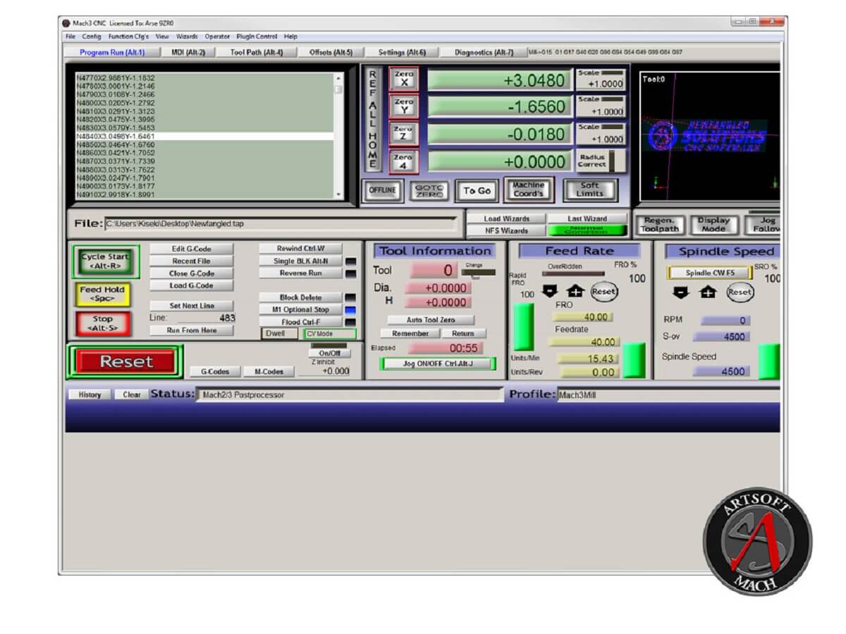 Mach 3 Control Software