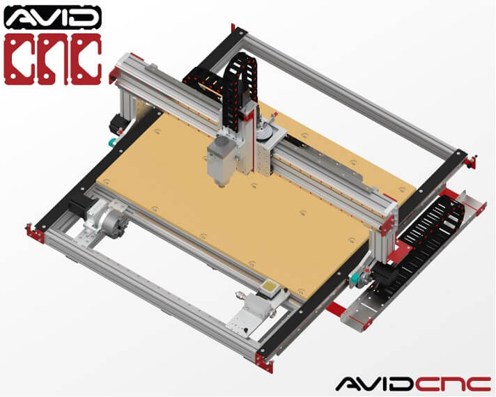 The rotary table parallel to the X-axis of a PRO4848 CNC