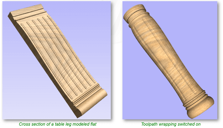 Toolpath wraping in VCarve PRO