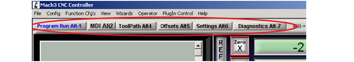 screen selection tab in mach3