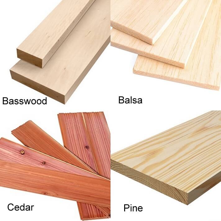 Softwoods for laser