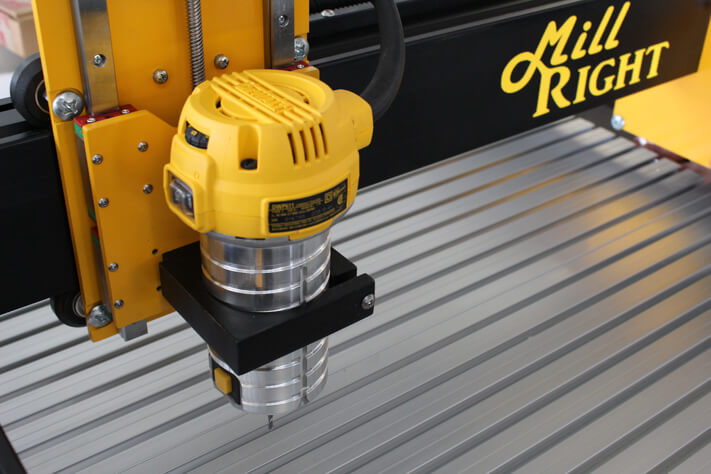 MillRight Mega V with a DeWalt router