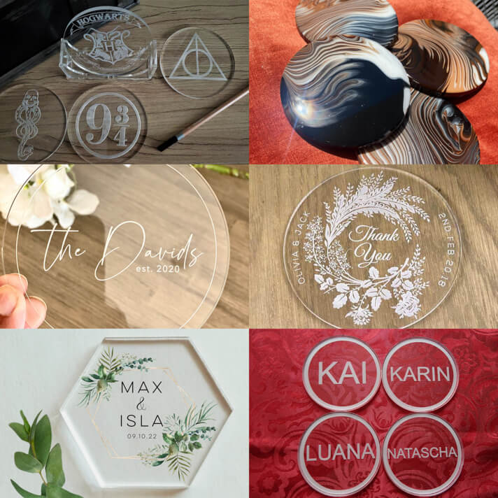 Acrylic Coasters (Source: Etsy)