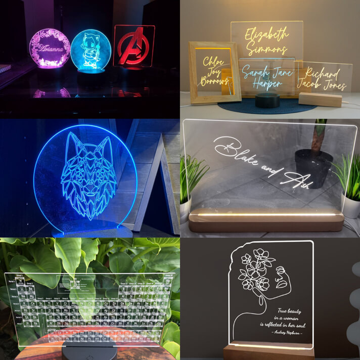 Acrylic LED gifts (Source: Etsy)