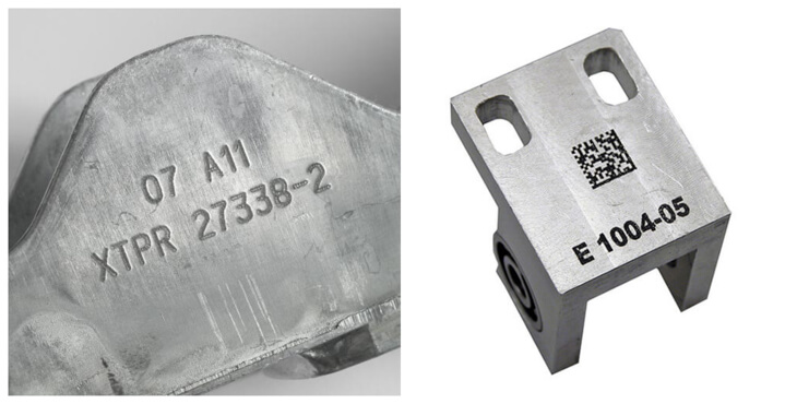 The contrast between light gray and black engraving on aluminum (Source: alldotech)