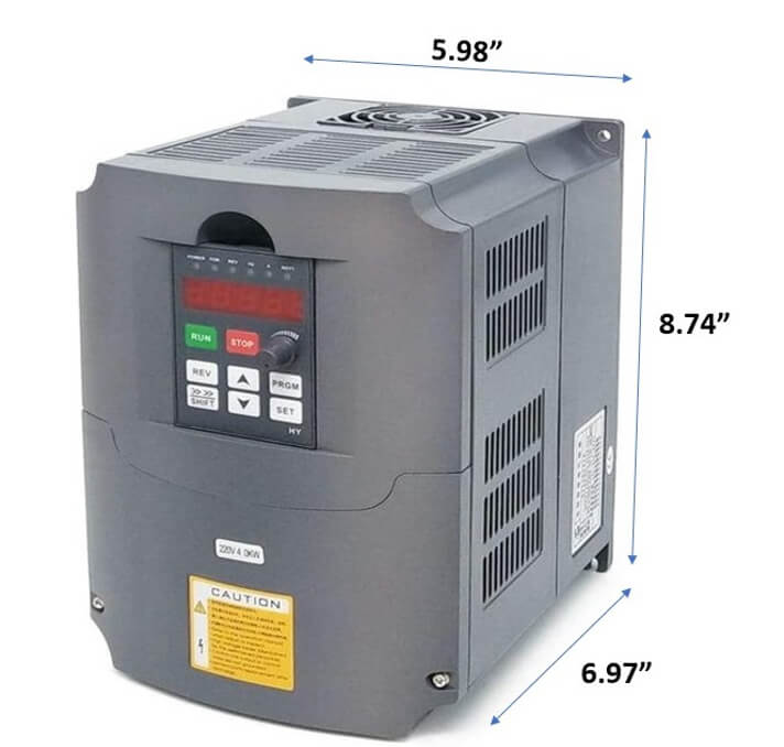 Dimensions of HY HUANYANG VFD 