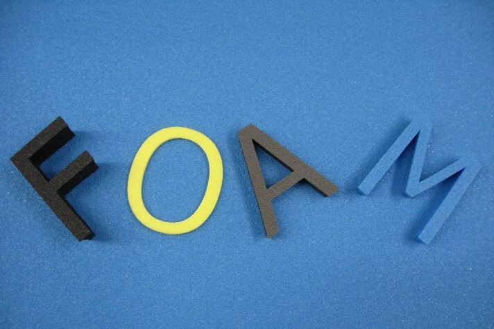 laser-cut foam alphabets