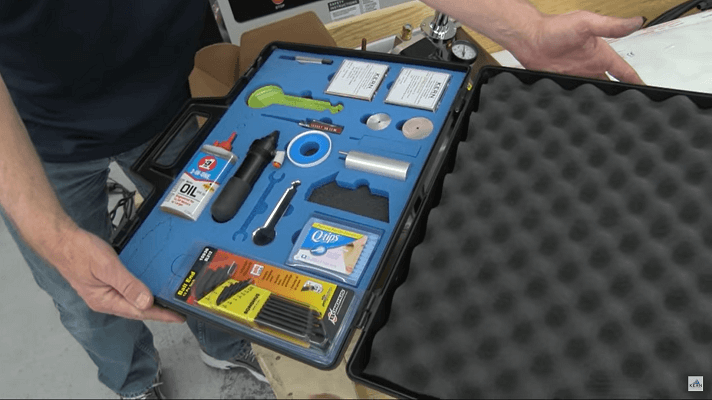 Laser-cut foams used in a toolbox