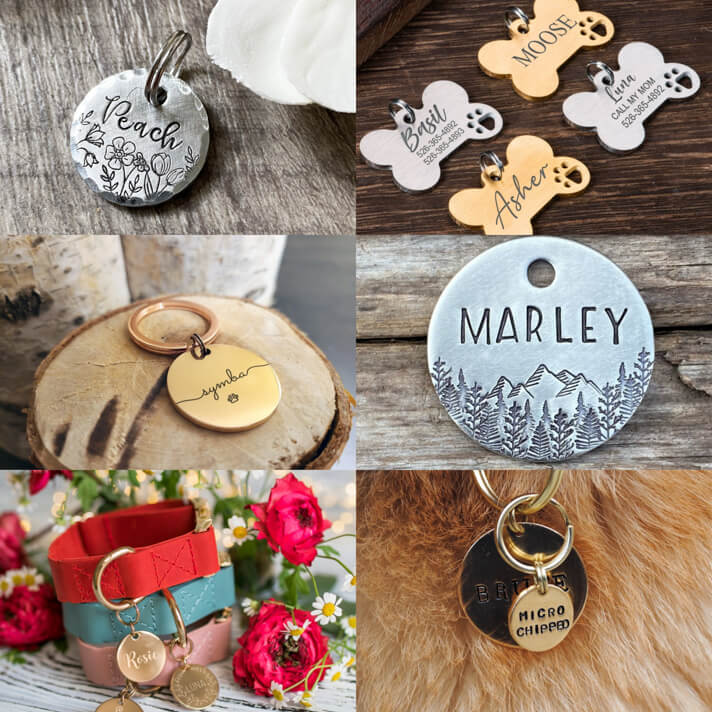 Metal Pet Tags (Source: Etsy)