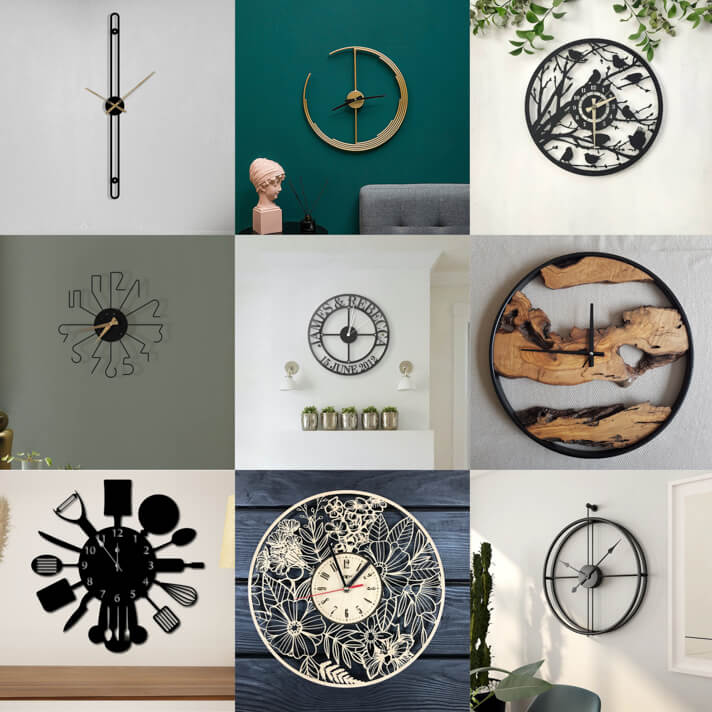 Metal Wall Clocks (Source: Etsy)