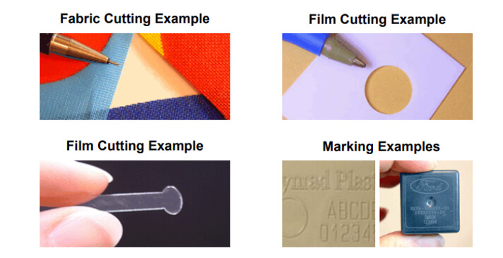 Examples of laser processing mylar