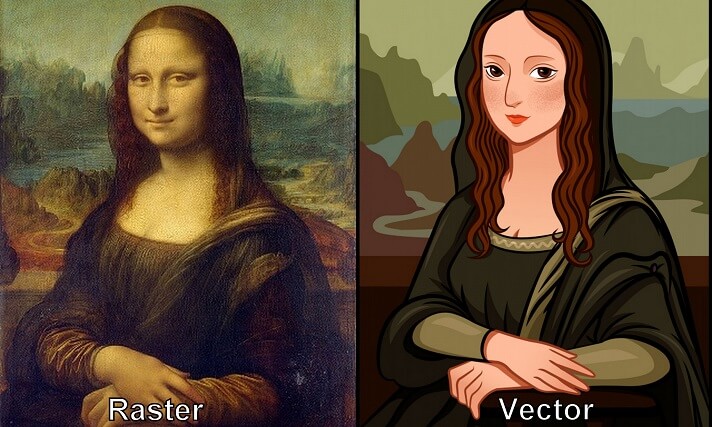 Raster and Vector image comparison