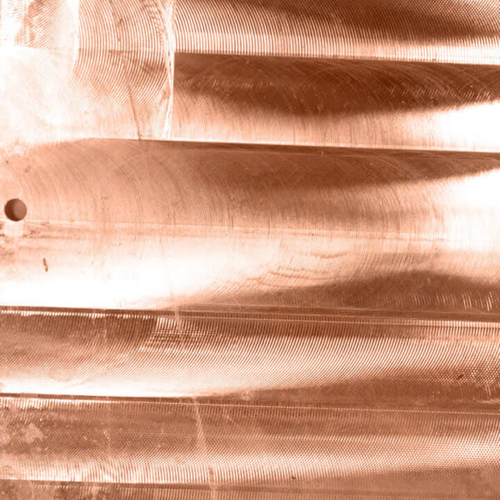 Surface finish of copper milling