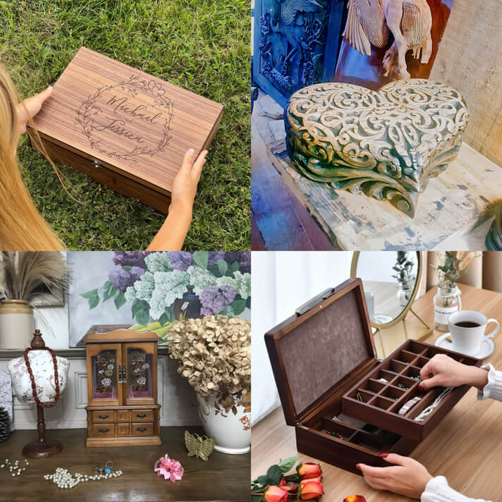 Wooden Jewelry boxes (Source: Etsy)