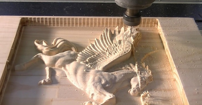 Carving wood on a CNC router