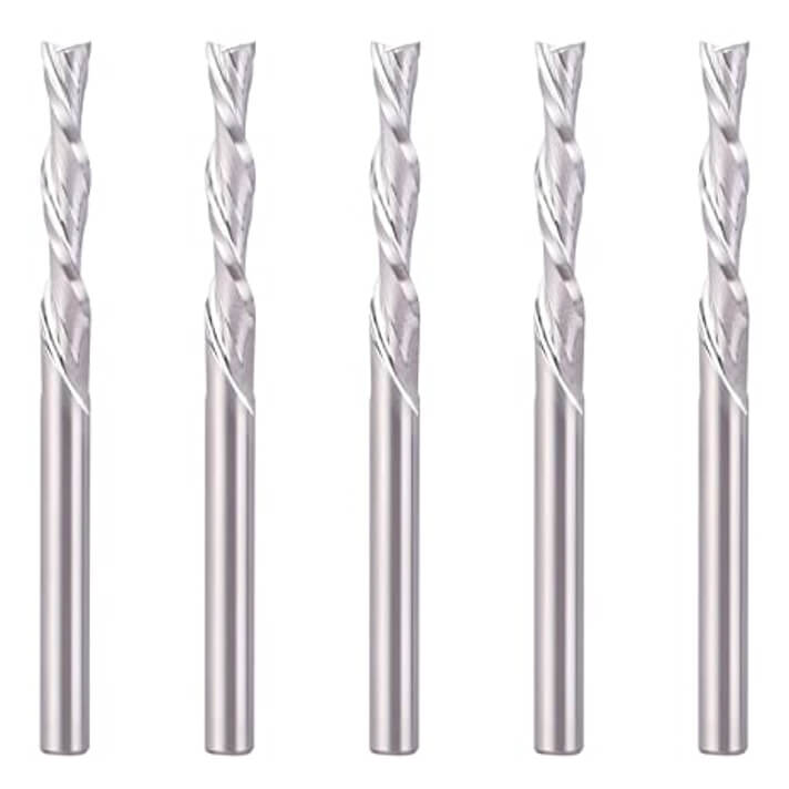 Downcut spiral bits