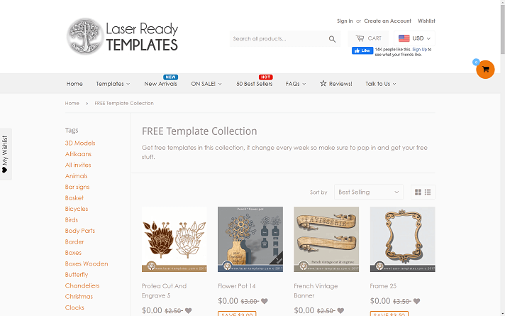 Laser Ready Templates website