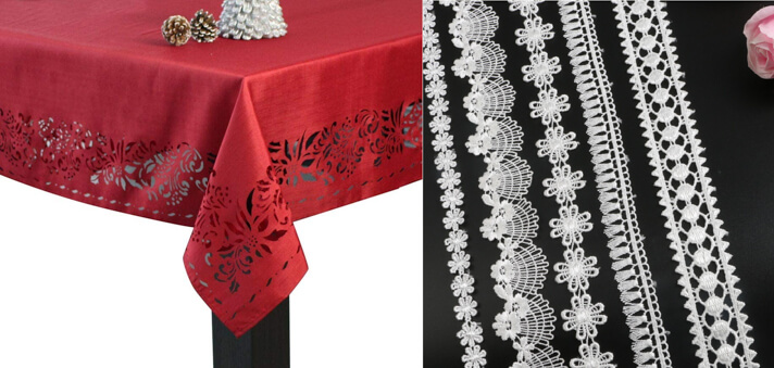Laser cut table cloth and laces