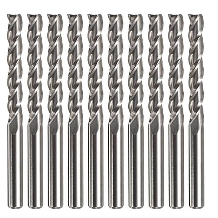 Upcut spiral bits