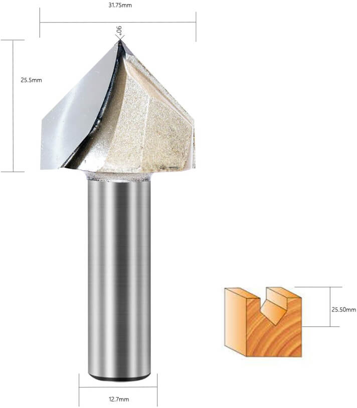 V groove router bit