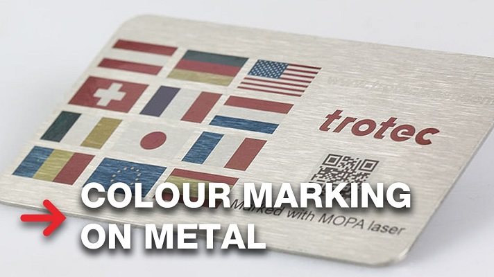 Color marking on metal using a MOPA fiber laser 
