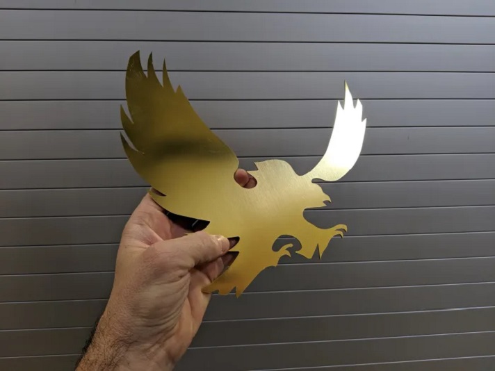 Laser-cut brass