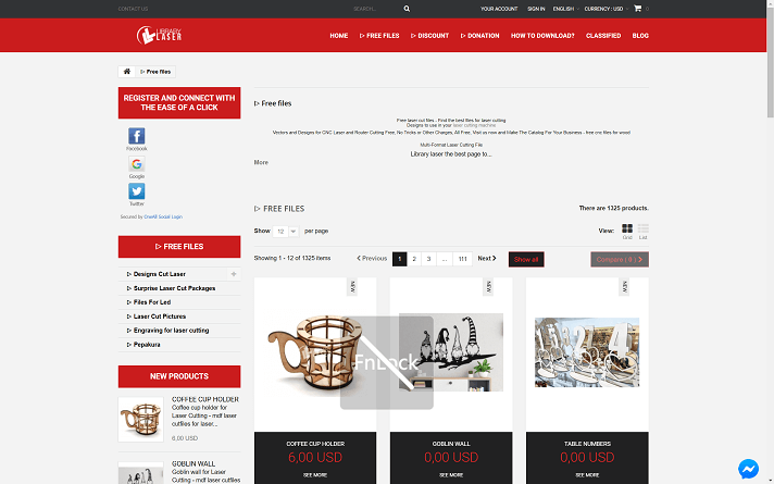 Library Laser website