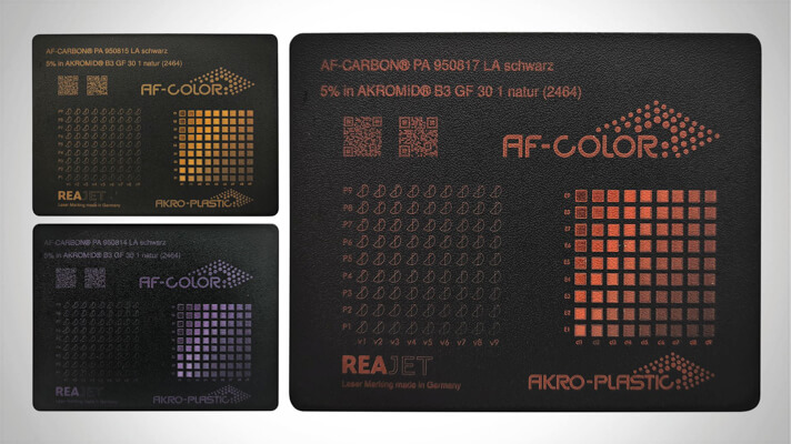 Color laser engraving on plastic 