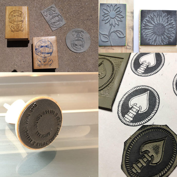 Rubber projects made using Glowforge