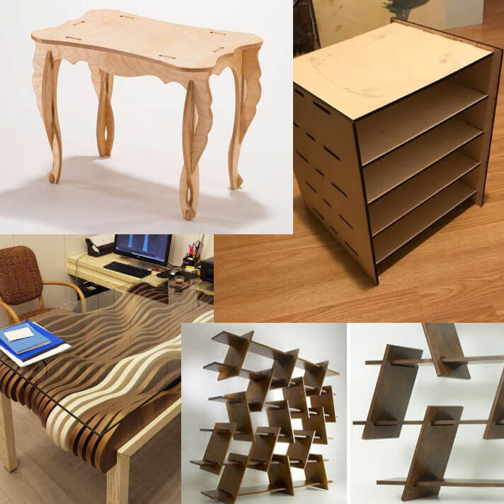 Laser-cut furniture projects