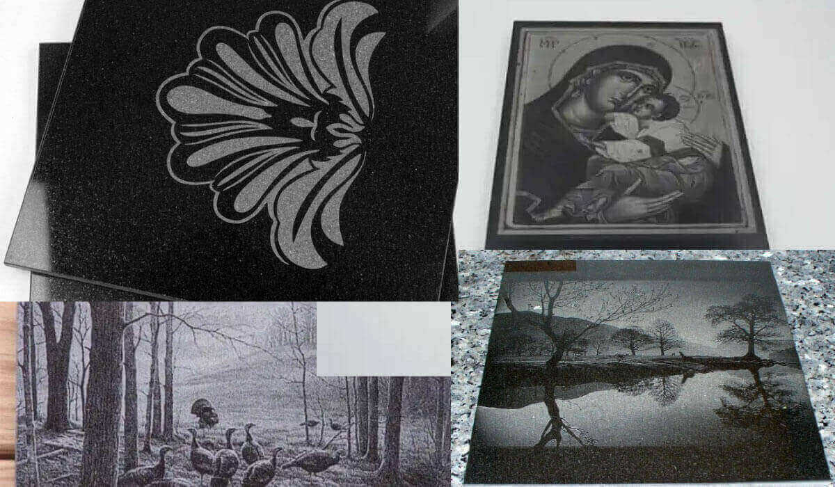 Laser engraving granite