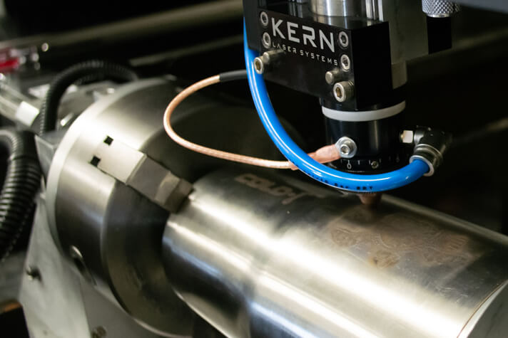 Rotary engraving stainless steel (Source Kernlasers)