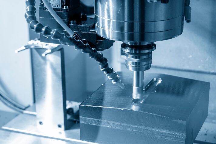 CNC Metal Milling with air assist