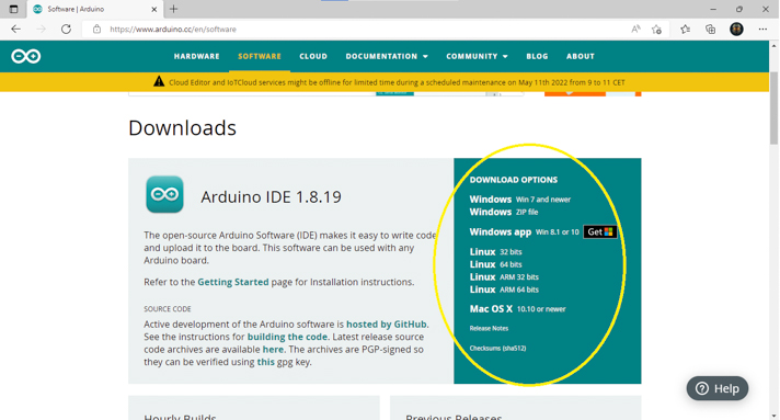Downloading Arduino IDE