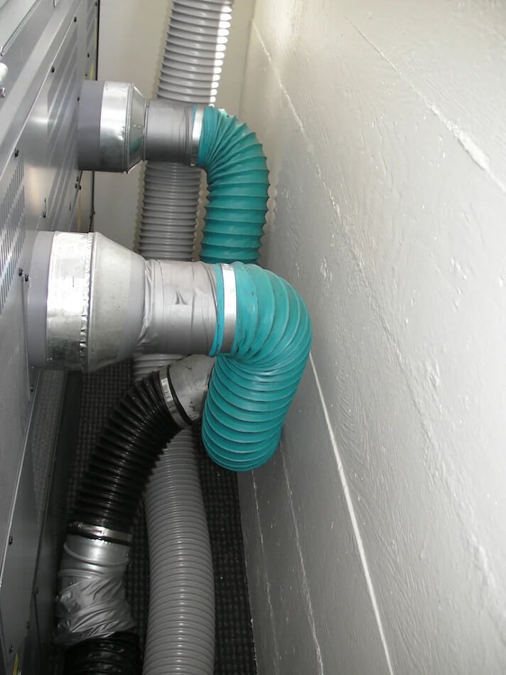Exhaust duct connected to a laser cutter (Source: Instructables)