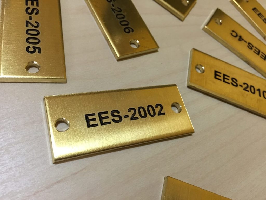Laser Etching brass