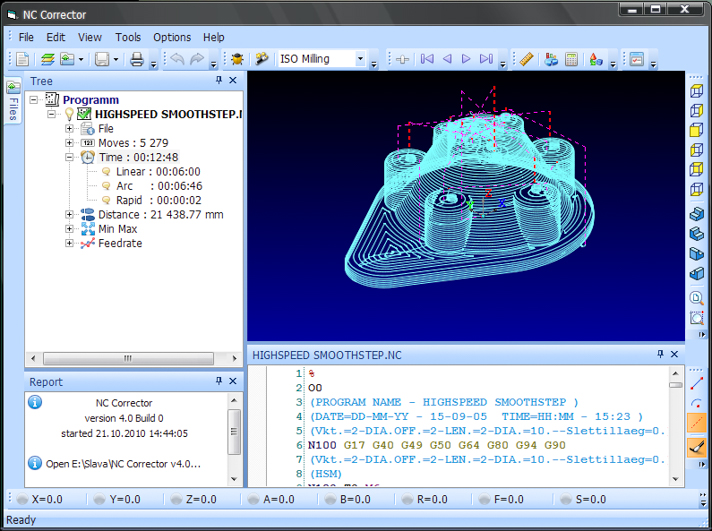 NC Corrector V4.0 interface