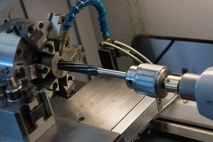 Reaming on a CNC lathe