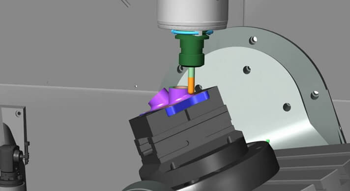 Simulation of a CNC machining process