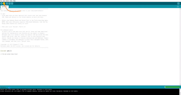 Uploading the grbl to arduino