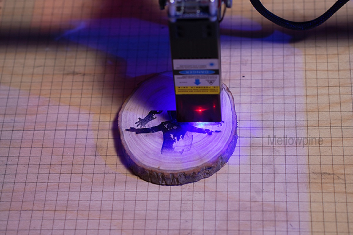 Wood laser engraving
