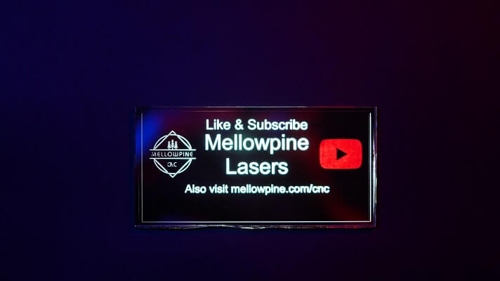 Mirror engraving done on COMGO Z1 